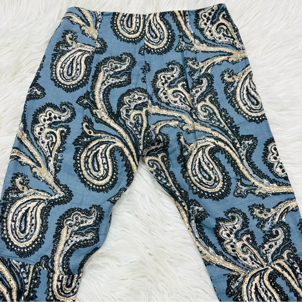 Free People Paradise Printed Flare Linen Blend Pants - Picture 4 of 8